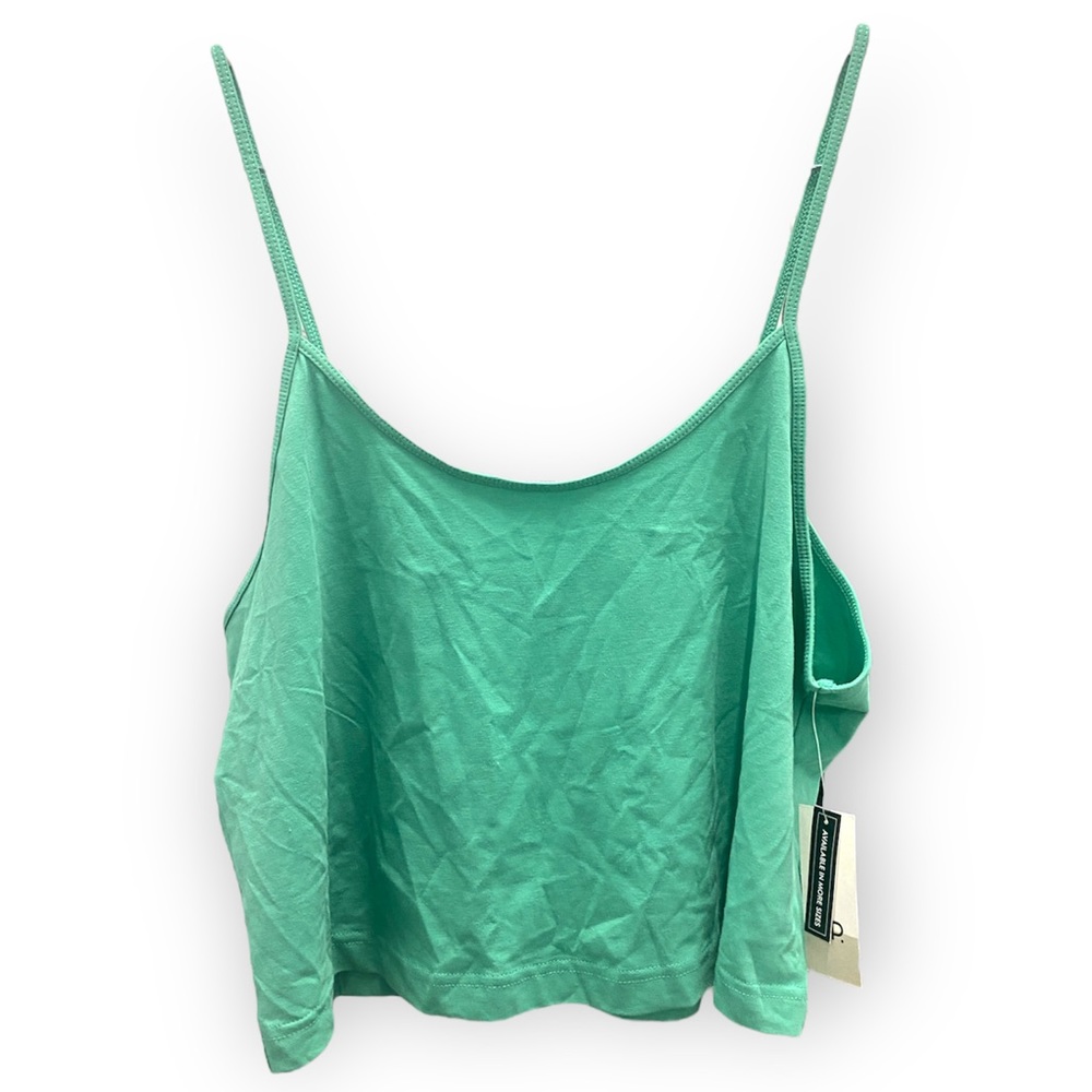 NWT - Brand New Sea Foam Green Cropped Crop Spaghetti Strap Tank Top - Size 2X